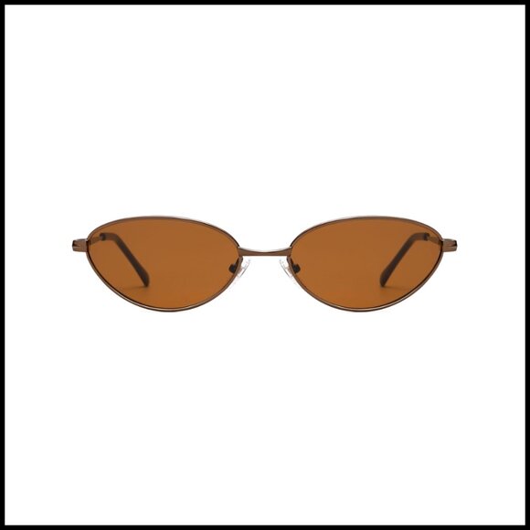 Vintage Oval Cat Eye Sunglasses Metal Frame Spring Hinge UV400 Protection main image 4